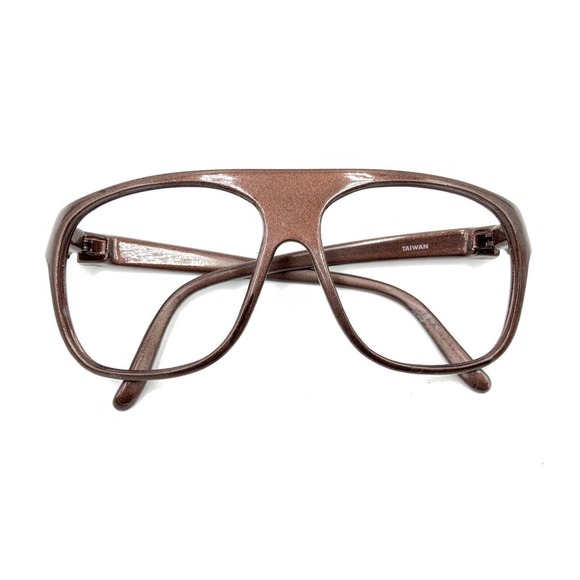 Eye Gear Brown Oversized Square Aviator Sunglasses Frames 140 Designer Men Women - Picture 12 of 12